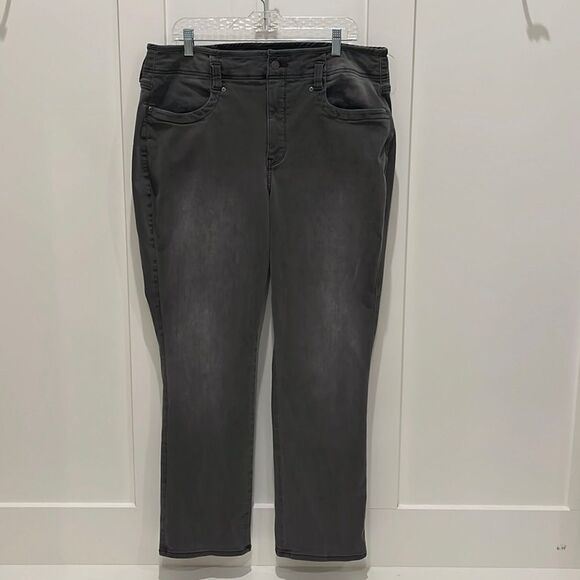 NYDJ Marilyn Straight Grey Denim Jeans - Picture 1 of 10